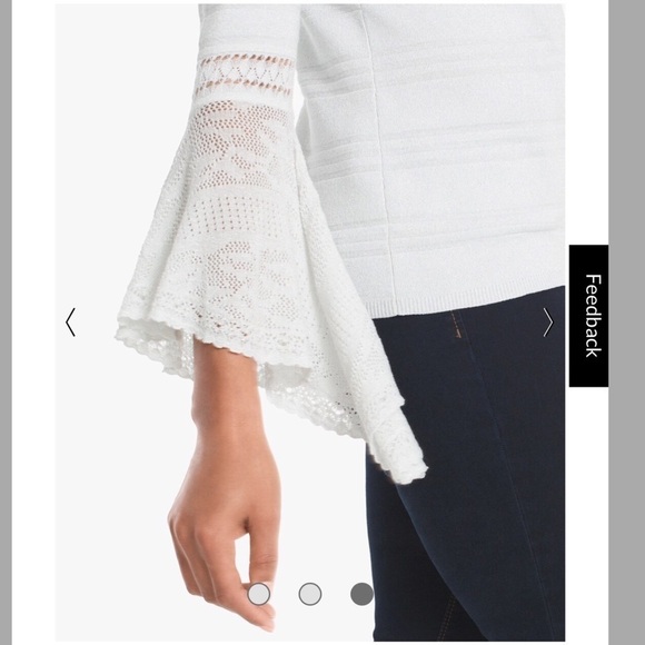 White House Black Market Flutter Sleeve Sweater. P/A886/750 - Picture 2 of 9